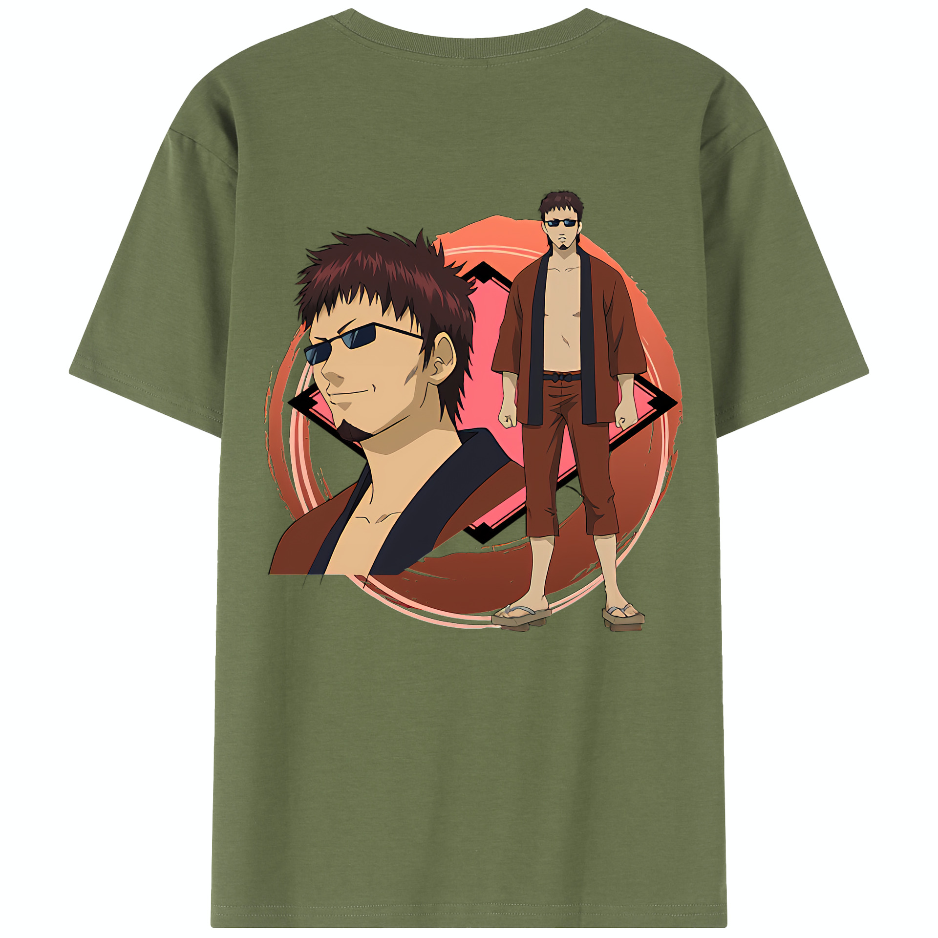 （画像用） ぎんたま 坂田銀時（さかたぎんとき） 神楽 志村新八（しむら しんぱち） GINTAMA Sakata Gintoki Kagura Shimura Shinpachi 綿100％半袖Tシャツ（背面プリント）
